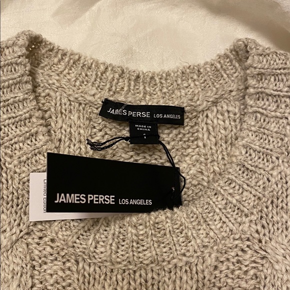 James Perse Linen/Cotton Cable Knit Shell - Picture 3 of 8